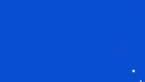 a cartoon character flying through the air with a blue background