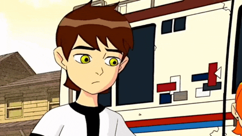 a cartoon character is standing in front of a building that says ' a ' on it