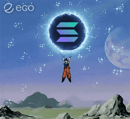 a cartoon of a man holding a sphere with the letter s on it in the air