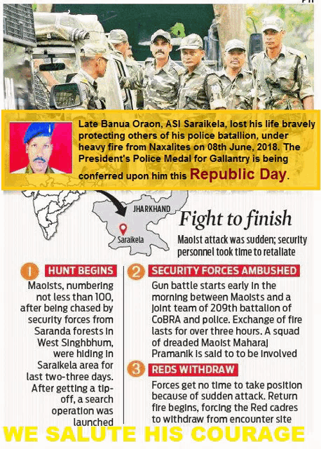 a newspaper article titled fight to finish with a map