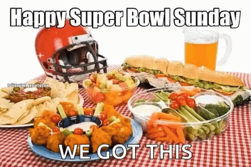 Superbowl Happy Super Bowl Day GIF - Superbowl Happy Super Bowl Day Food GIFs