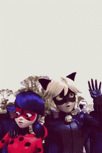 ladybug and cat noir from miraculous ladybug