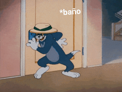 a cartoon of tom wearing a straw hat and sunglasses