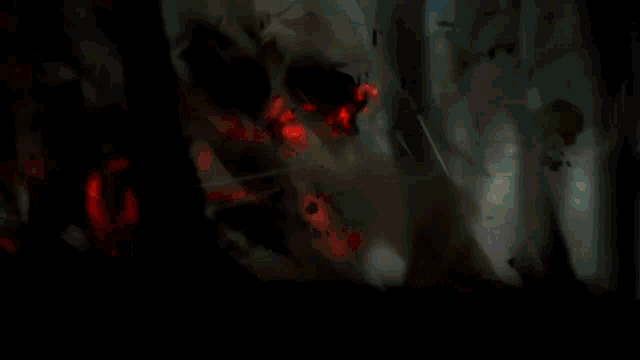 a computer generated image of a volcano with red and black smoke coming out of it