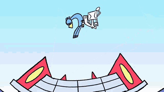 a cartoon drawing of a duck with the number 00 on it