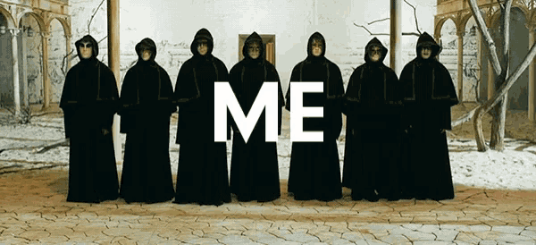 a group of people standing next to each other with the word me in the middle