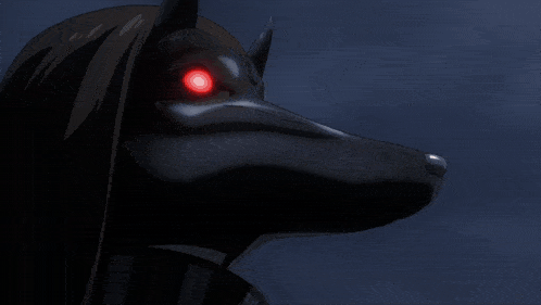 a close up of a cartoon character 's mouth with a red stripe on it