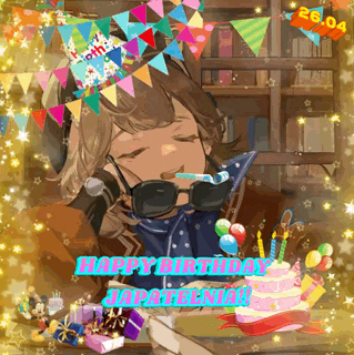 a happy birthday greeting card with a girl wearing sunglasses