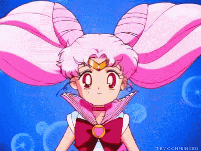 a pixel art of a girl with pink hair and the words themoonprincess