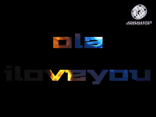 ola i love you is written on a black background