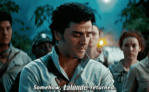 a man says somehow lalande returned in front of a crowd