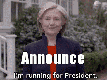 hillary clinton announces that she is running for president .