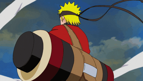 a cartoon of a man holding a cannon in the sky