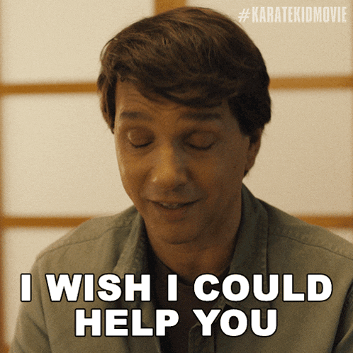 a man says " i wish i could help you "