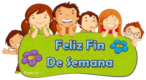 a sign that says feliz fin de semana with flowers on it