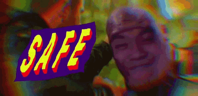 a picture of buzz lightyear with the word safe above him