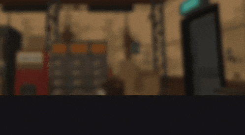 a girl in a black dress is standing in front of a green bar
