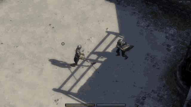 a screenshot of a video game shows two players fighting each other