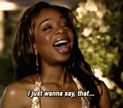 a woman says i just wanna say that