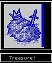 a computer screen with a picture of a castle and the words treasure below it