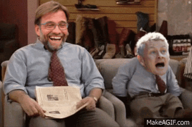 Klopp And Ole Laughing GIF - Klopp And Ole Laughing Hands In My Pants GIFs