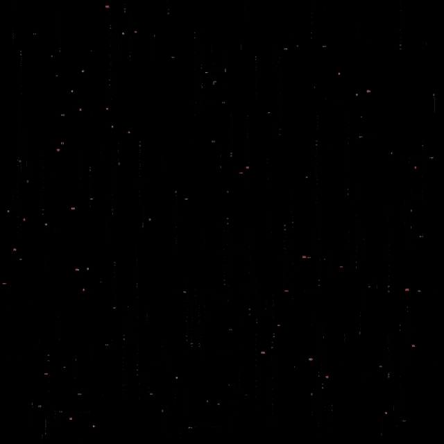 a black background with a lot of lines and dots on it