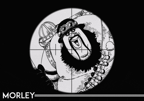 a black and white drawing of a man with the word morley underneath it