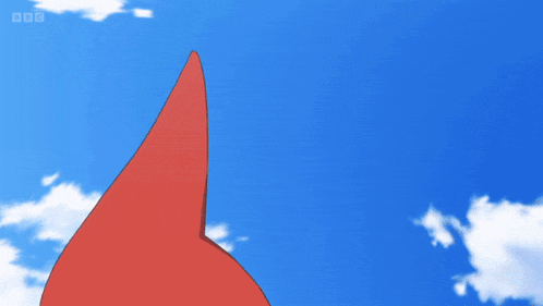 a cartoon bird is flying in the sky with bbc written on the bottom