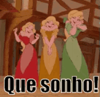 three cartoon characters standing next to each other with the words que sonho