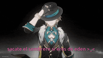 a man in a suit and hat with the words sacate el sombrero si eres de eden written below him