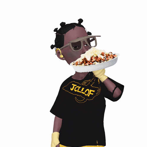 a cartoon character wearing a black shirt that says jcl of