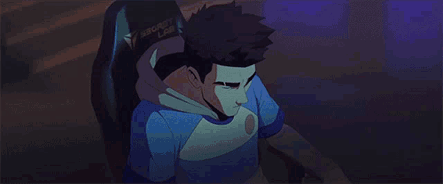 a cartoon character is wearing a hood and glasses and talking on a cell phone .