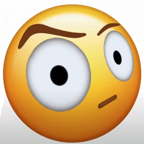 a yellow smiley face with a brown eyebrow