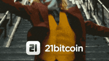 a picture of a joker with the words 21bitcoin behind him