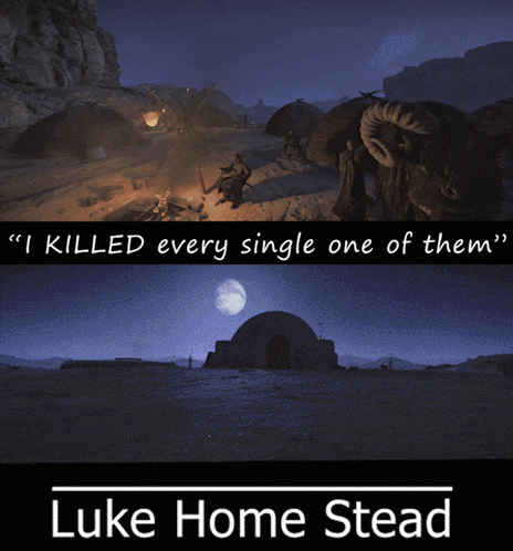 a poster that says ' i killed every single one of them luke home stead '
