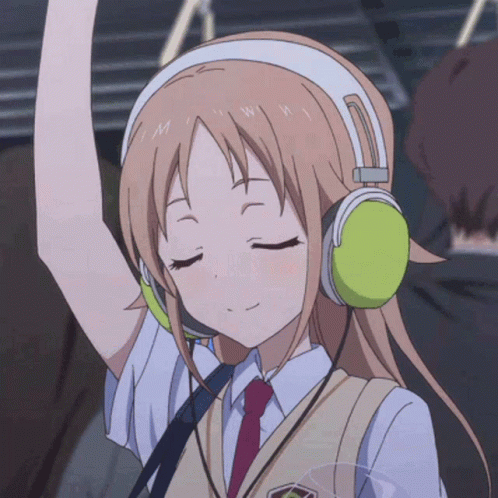 Anime Music GIF - Anime Music Headphones GIFs