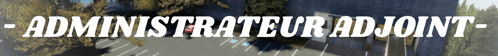 a blurred image of a parking lot with the words administrateur adjoint on it