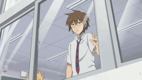 a cartoon of a boy with the words did he stop somewhere or something above him