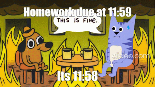 Homework This Is Fine GIF - Homework This Is Fine GIFs