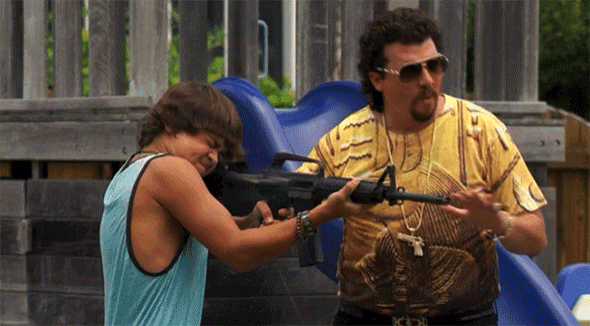 The Gift Of Guns - Eastbound And Down GIF - Eastboundand Down Kenny Powers Gun GIFs