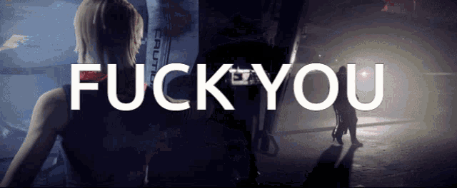 a poster with the words fuck you on it