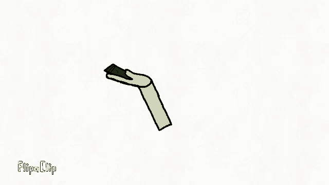 a cartoon drawing of a hand holding a piece of money