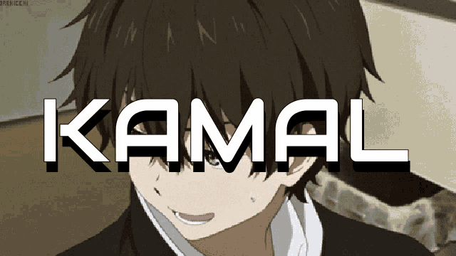 a picture of a boy with the name kamal on the bottom