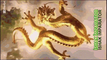 a picture of a dragon with a caption that says ishak imparator