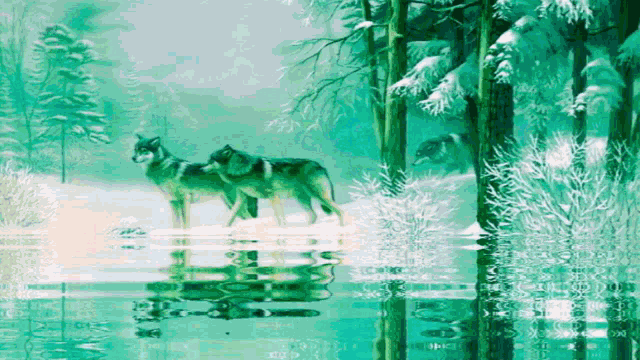 Good Morning Wolf GIF - Good Morning Wolf Winter GIFs