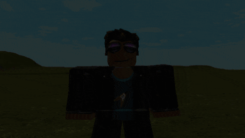a cartoon character wearing sunglasses and a lightning bolt necklace