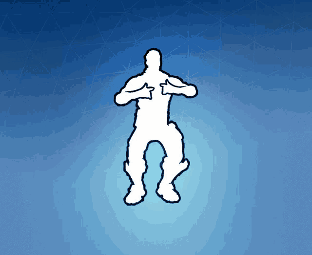 a silhouette of a person dancing with their hands on their chests