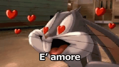 Cuoricini Amore Innamorato Bugs Bunny Space Jam GIF - Little Hearts Love In Love GIFs