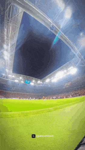a picture of a soccer stadium with galacontext written on the bottom