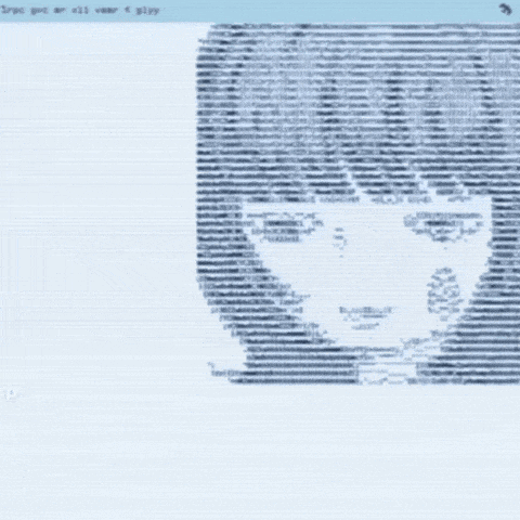 a computer screen with a picture of a woman 's face